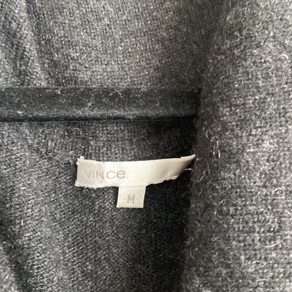 Vince charcoal gray Sz M Cashmere Cowl Neck Sweater - Picture 3 of 6